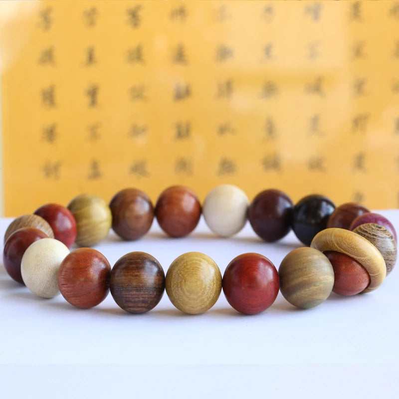 Wooden Beads Hanging Decor Jewelry Multicolor 20mm 19 Pieces