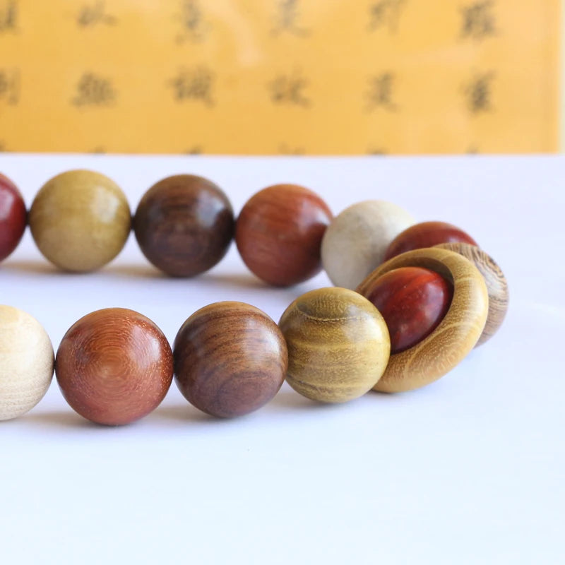 Wooden Beads Hanging Decor Jewelry Multicolor 20mm 19 Pieces