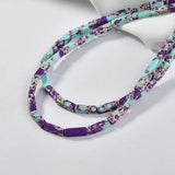 Synthetic Stone Square Tube Beads 28pcs