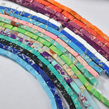 Synthetic Stone Square Tube Beads 28pcs