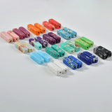 Synthetic Stone Square Tube Beads 28pcs