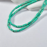 Synthetic Stone Square Tube Beads 28pcs