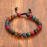 Tiger's Eye Stone Bracelet 10mm Beads Green Rose Red Yellow Unisex