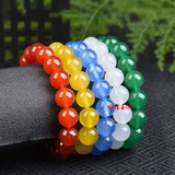 Colorful Agate Bracelet Healing Gemstone Jewelry
