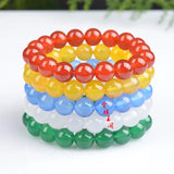 Colorful Agate Bracelet Healing Gemstone Jewelry