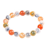 Colorful Agate Round Beads Bracelet 8mm 10mm Crystal AAAAA