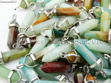 Colorful Amazonite Hexagonal Pointed Pendant Beads Necklace Earrings