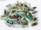 Colorful Amazonite Hexagonal Pointed Pendant Beads Necklace Earrings
