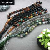 Natural Gray Agate Beads Diy Muslim Rosary