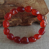 Colorful Agate Bracelet Fine Jewelry Bangle Women Men Raw Stone