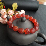 Colorful Agate Bracelet Fine Jewelry Bangle Women Men Raw Stone