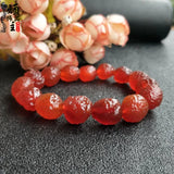 Colorful Agate Bracelet Fine Jewelry Bangle Women Men Raw Stone