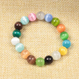 Colorful Cat's Eye Stone Bracelet Men Women Jewelry Beads Bangles