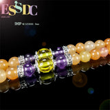 Colorful Crystal 108 Buddha Beads Bracelet Loop Winding Necklace