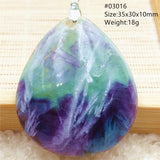 Colorful Fluorite Feather Quartz Pendant Necklace AAAAA
