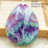 Colorful Fluorite Feather Quartz Pendant Necklace AAAAA