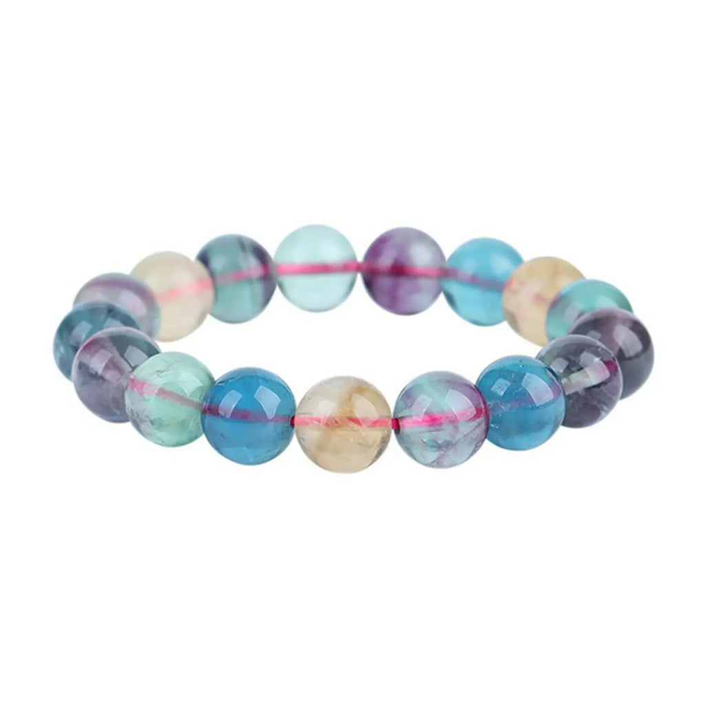 Colorful Fluorite Quartz Beads Bracelet Wealthy 10mm 8mm Fluorite Bracelet