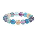 Colorful Fluorite Quartz Beads Bracelet Wealthy 10mm 8mm Fluorite Bracelet
