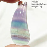 Colorful Fluorite Quartz Pendant Heart Oval Round Necklace