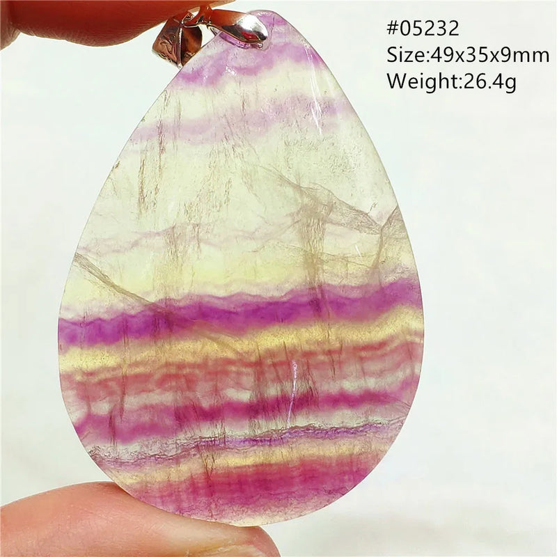 Colorful Fluorite Quartz Pendant Heart Necklace AAAAA