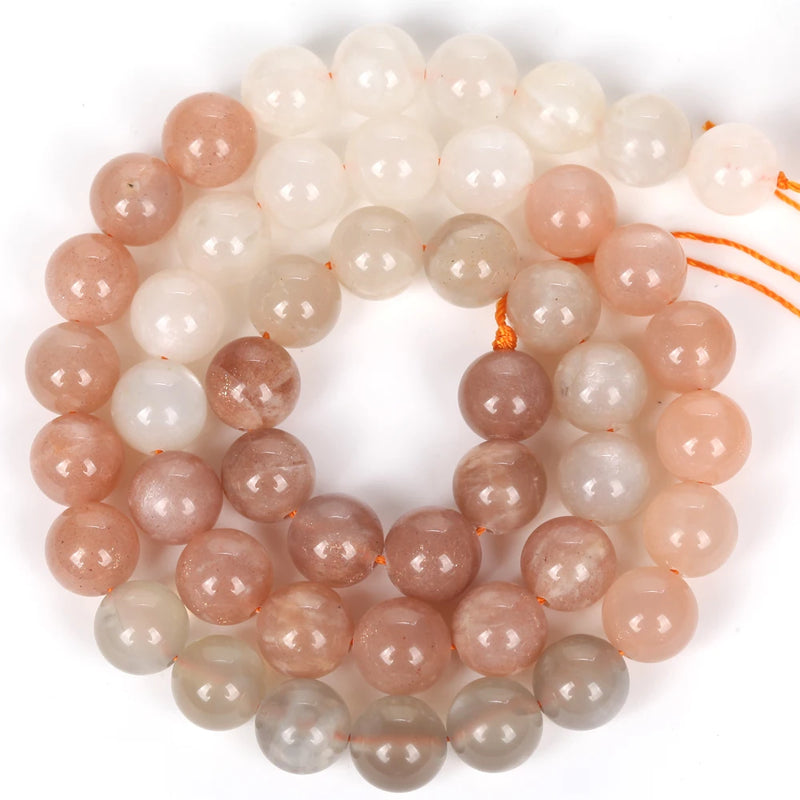 Colorful Moonstone Stone Beads for Jewelry Making 6/8/10mm