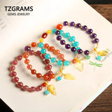 Colorful Amethyst & Agate Bracelet for Women