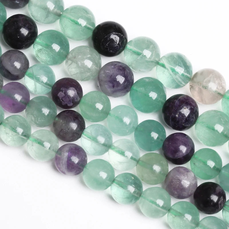 Colorful Green Fluorite Quartz Beads 4mm-12mm