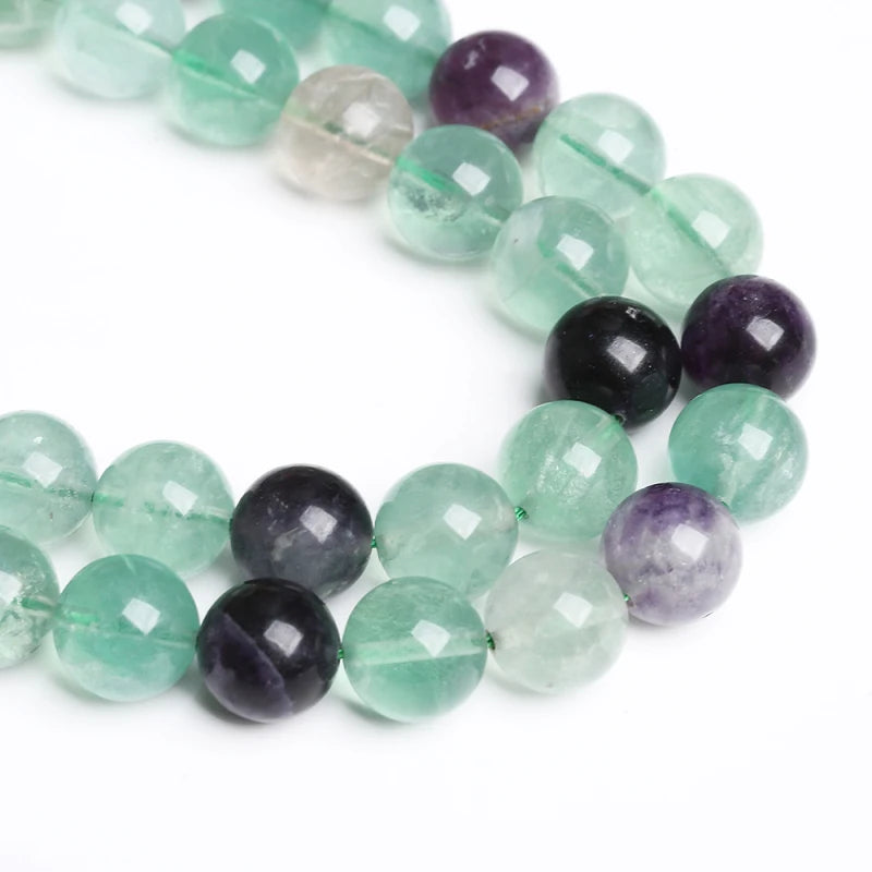 Colorful Green Fluorite Quartz Beads 4mm-12mm