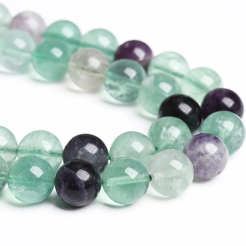 Colorful Green Fluorite Quartz Beads 4mm-12mm