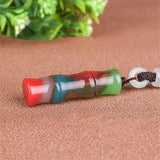 Natural Jade Bamboo Pendant Necklace Sweater Chain Jewelry