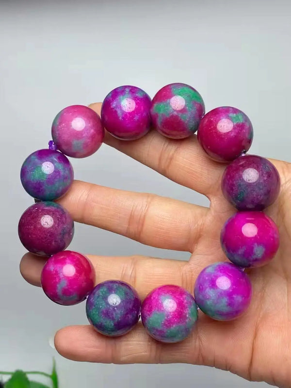 Colorful Jade Bracelet Men Women Healing Gemstone Fine Jewelry