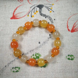 Natural Colorful Jade Elastic Bead Bracelet Women Healing Jewelry Gemstone