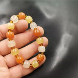 Colorful Jade Bead Bracelet Women Healing Gemstone Bangle