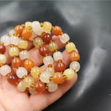 Natural Colorful Jade Elastic Bead Bracelet Women Healing Jewelry Gemstone