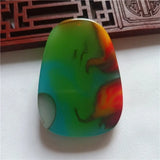 Colorful Jade Landscape Pendant Jewelry Men Women Necklace Gift