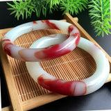 Colorful Jade Hand-carved Round Bar Bracelet Boutique Jewelry Men and Women