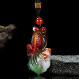Colorful Jade Goldfish Pendant for Men and Women