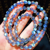 Labradorite Round Beads Bracelet 3 Laps Necklace