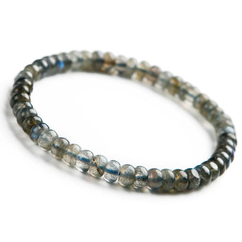 Labradorite Crystal Abacus Beads Bracelet 7mm