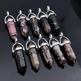 Colorful Pink Stone Crystal Pendant for Jewelry Making