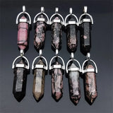 Colorful Pink Stone Crystal Pendant for Jewelry Making