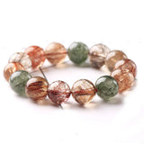 Colorful Rutilated Quartz Bracelet 8-13mm AAAAA