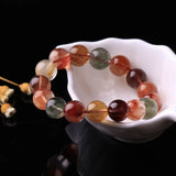 Colorful Rutilated Quartz Bracelet 8-13mm AAAAA