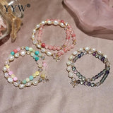 Colorful Rutilated Quartz Bracelet For Women Stretch Crystal Bead Jewelry