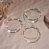 Colorful Rutilated Quartz Bracelet For Women Stretch Crystal Bead Jewelry