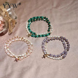 Colorful Rutilated Quartz Bracelet For Women Stretch Crystal Bead Jewelry