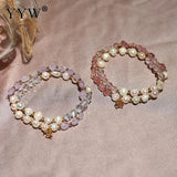 Colorful Rutilated Quartz Bracelet For Women Stretch Crystal Bead Jewelry