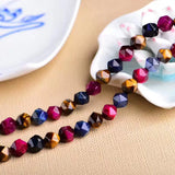 Natural Tiger Eye Agate Stone Diamond Shape Bead 6/8/10mm