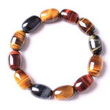 Colorful Tiger's Eye Red Bracelet Yellow Barrel Beads 14x10mm