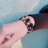 Colorful Tourmaline Bracelet Amazonite Rose Quartz Charm Bracelets